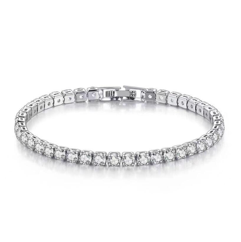 Pulsera de Tenis Moissanita 2-6.5mm para Mujer Plata Esterlina 925