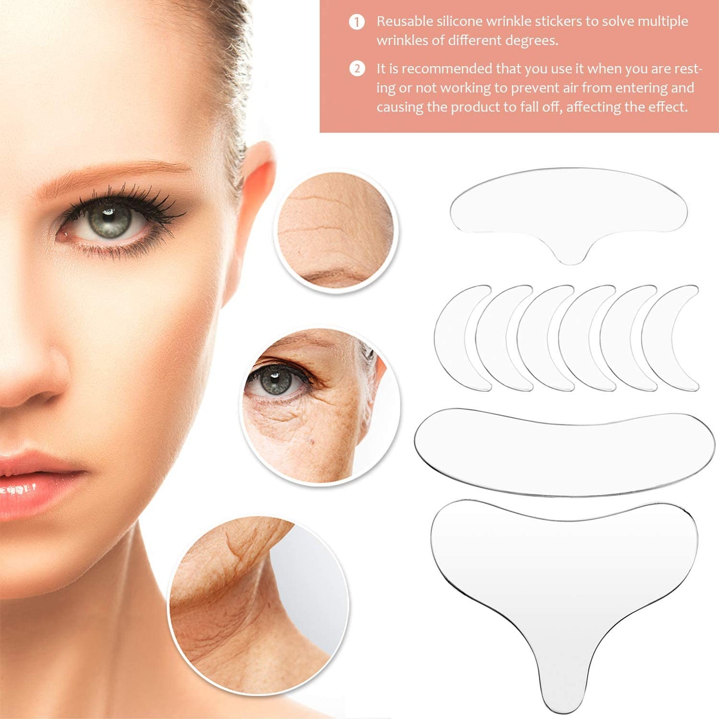Parches Faciales Antiedad Antiarrugas Reafirmantes Blanqueamiento