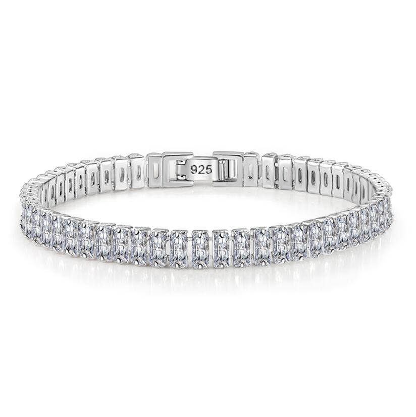 Pulsera de Tenis Moissanita 2-6.5mm para Mujer Plata Esterlina 925