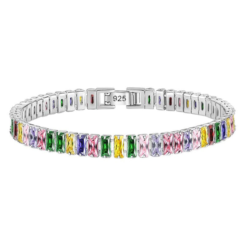 Pulsera de Tenis Moissanita 2-6.5mm para Mujer Plata Esterlina 925