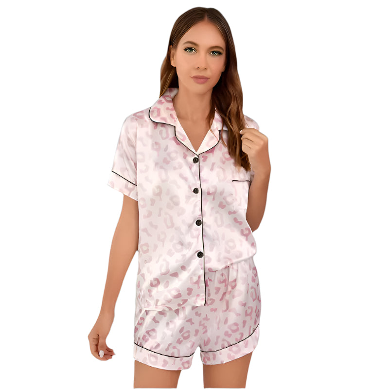 Conjunto de Pijama de Lujo de Seda Satinada para Mujer