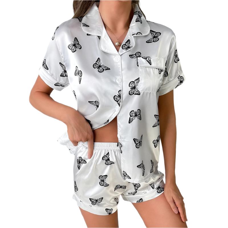 Conjunto de Pijama de Lujo de Seda Satinada para Mujer