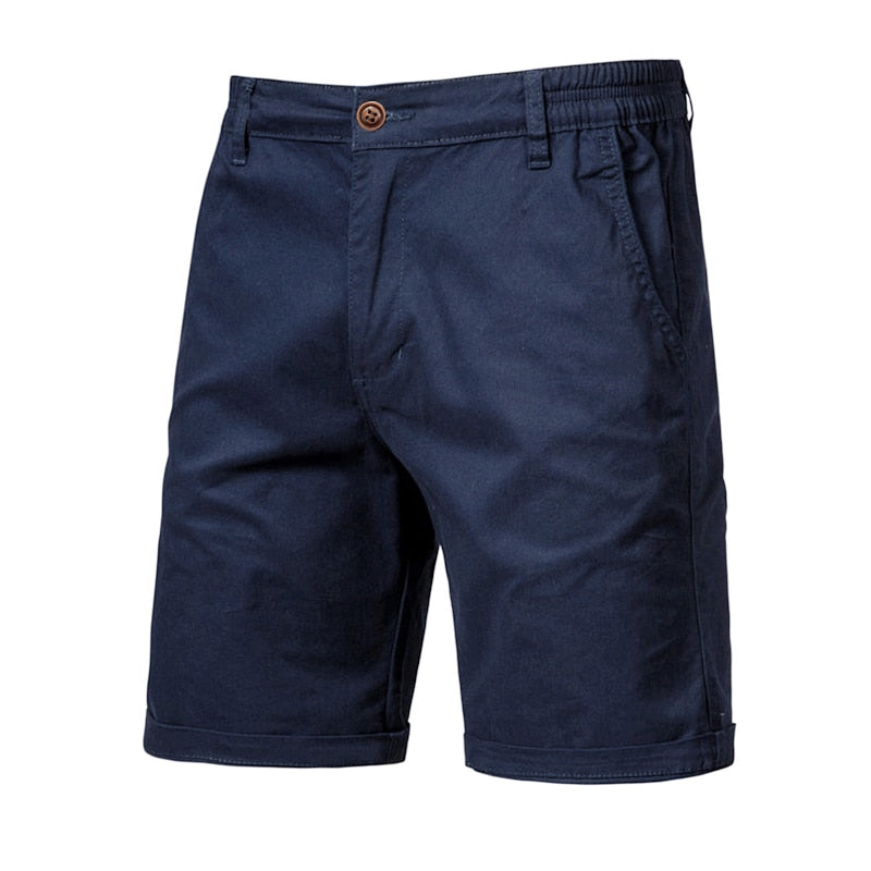 Shorts de Algodón 100% Sólidos para Hombre: Calidad Premium, Ideales para Verano