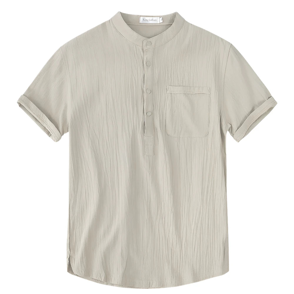 Camisa para Hombre de Algodón y Lino desde Talla S-3XL