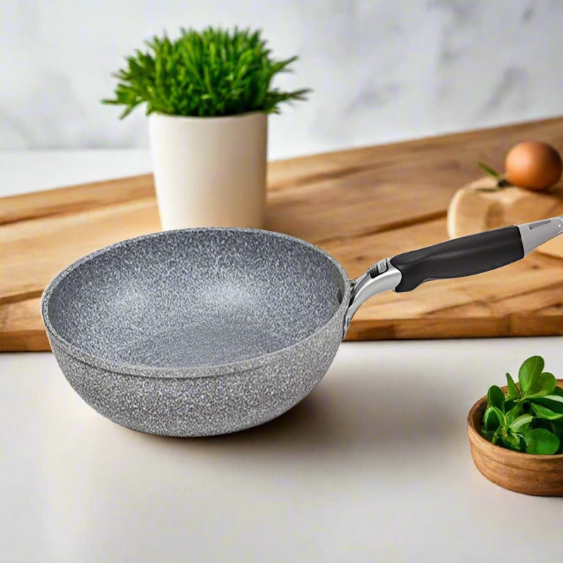 Sartén Wok de Piedra Duradera Batería de Cocina de Piedra