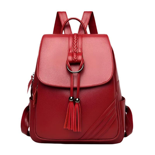 Women's Backpack with Fringe in High Quality Synthetic Leather