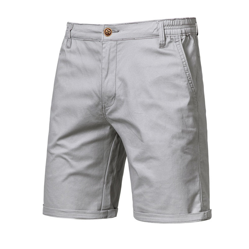 Shorts de Algodón 100% Sólidos para Hombre: Calidad Premium, Ideales para Verano