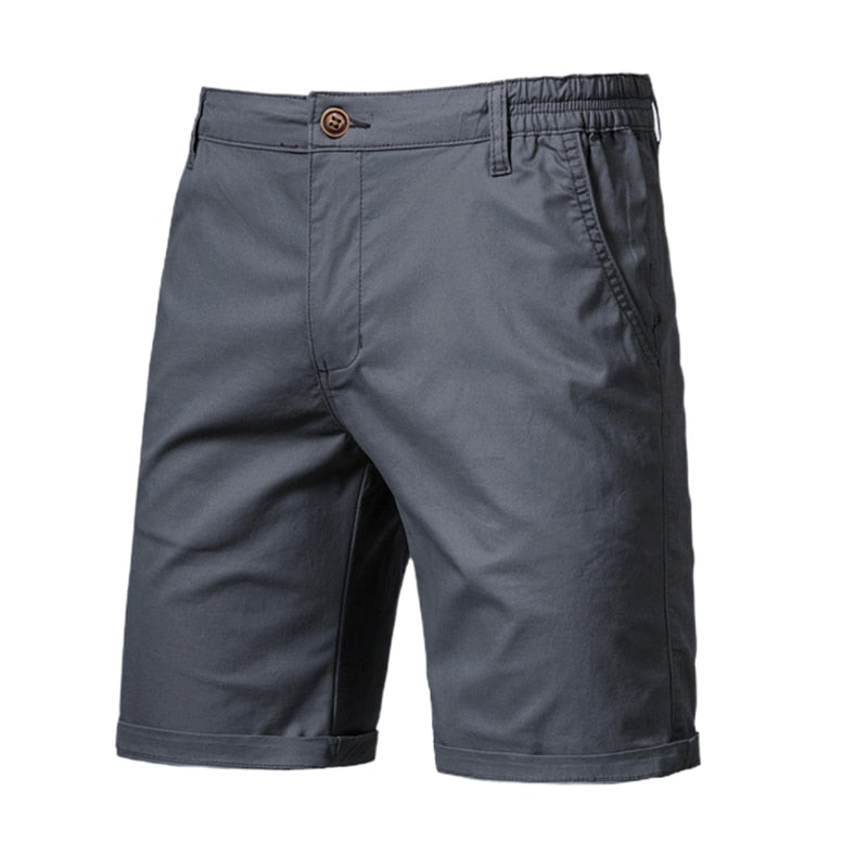 Shorts de Algodón 100% Sólidos para Hombre: Calidad Premium, Ideales para Verano