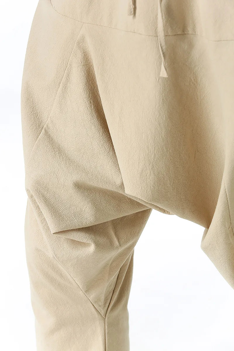 Pantalones para Hombre de Algodón y Lino de Harem Tuluminati Pierna Ancha