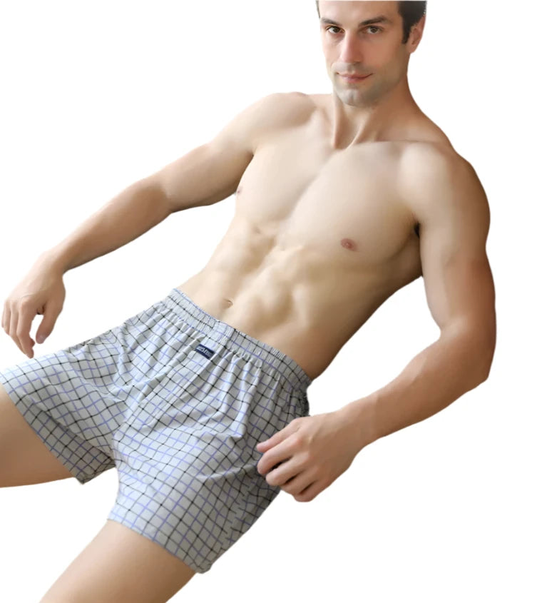 Boxers Calzoncillos Altos de Algodón para Hombre Tallas Grandes