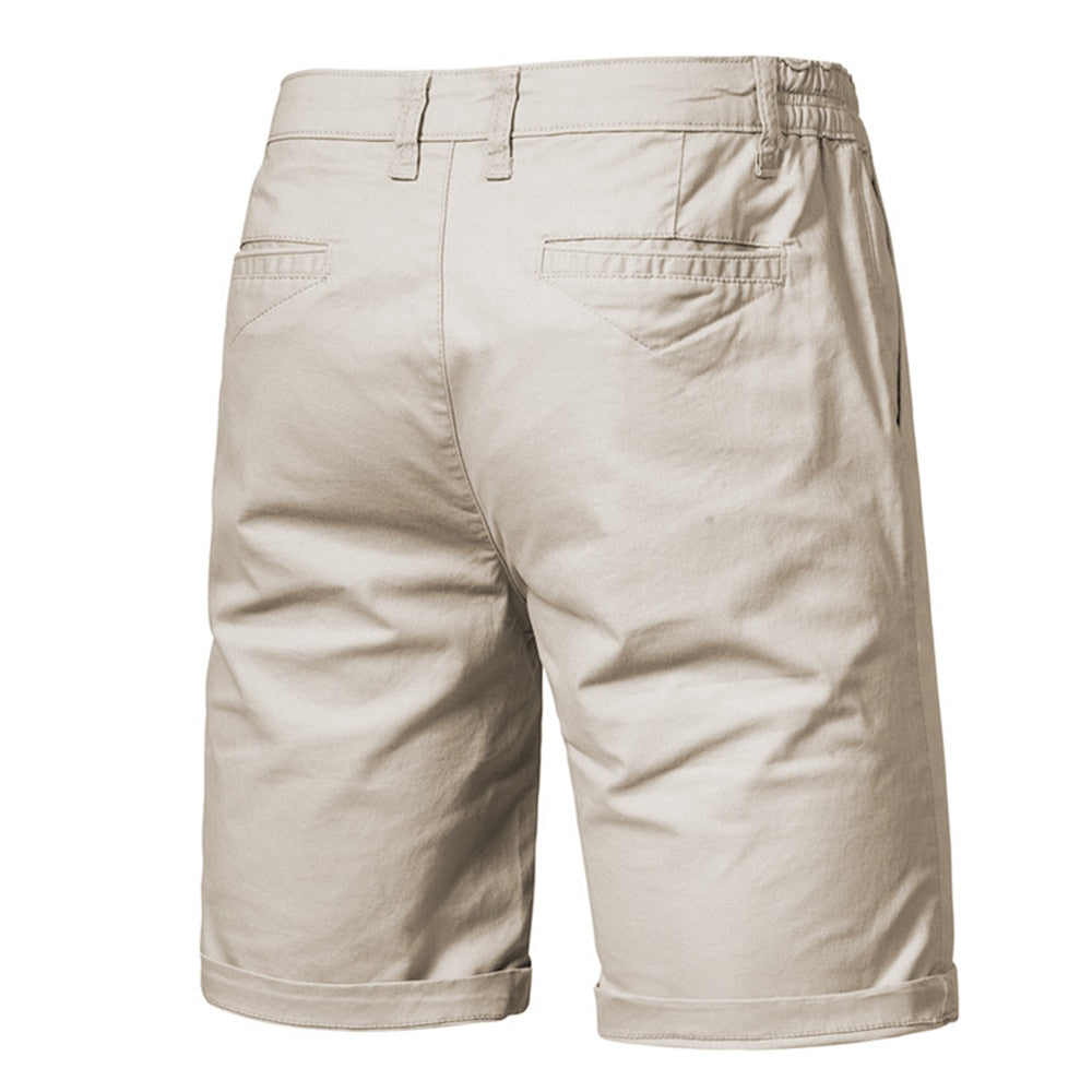 Shorts de Algodón 100% Sólidos para Hombre: Calidad Premium, Ideales para Verano