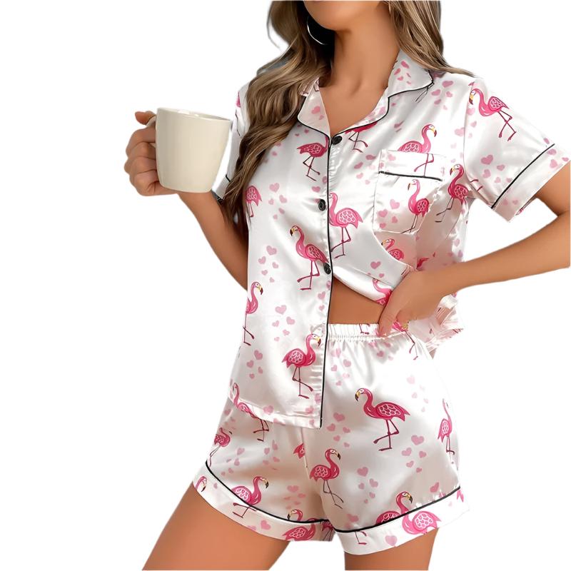 Conjunto de Pijama de Lujo de Seda Satinada para Mujer