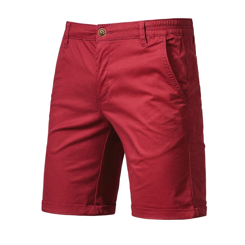 Shorts de Algodón 100% Sólidos para Hombre: Calidad Premium, Ideales para Verano