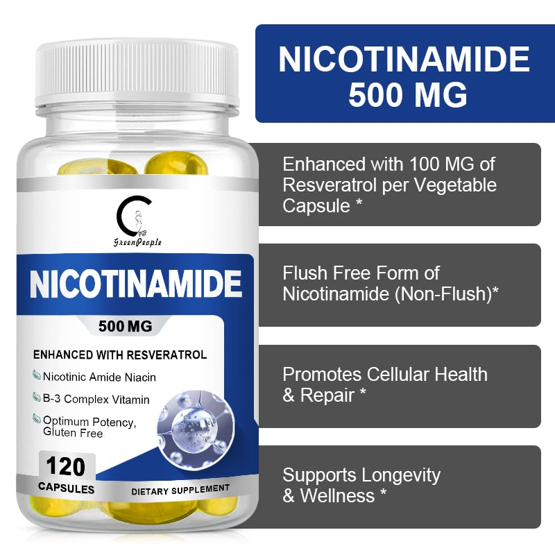 Cápsulas de Nicotinamida y Vitamina B5