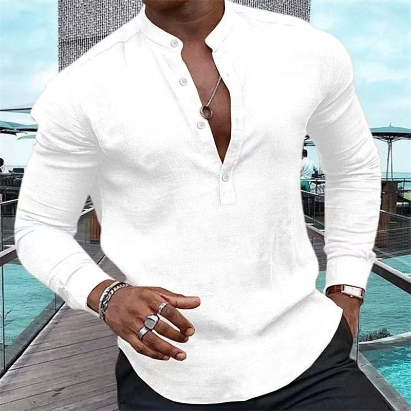 Camisa de Cómoda para Hombre Estilo Urbano