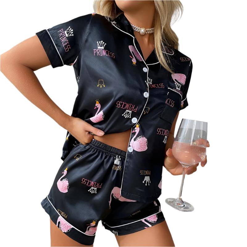 Conjunto de Pijama de Lujo de Seda Satinada para Mujer