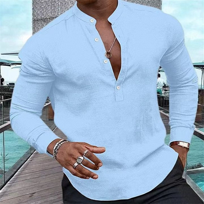 Camisa de Cómoda para Hombre Estilo Urbano