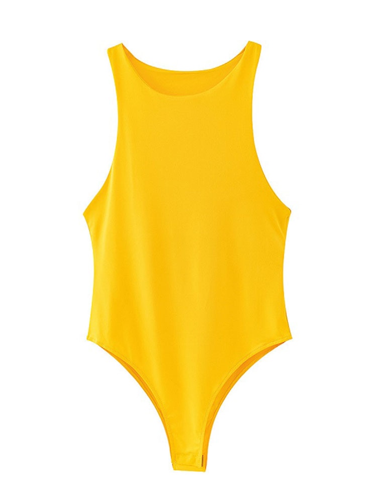 Bodysuits Ajustados para Mujer en Colores Sólidos