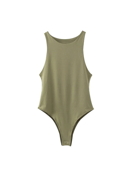 Bodysuits Ajustados para Mujer en Colores Sólidos