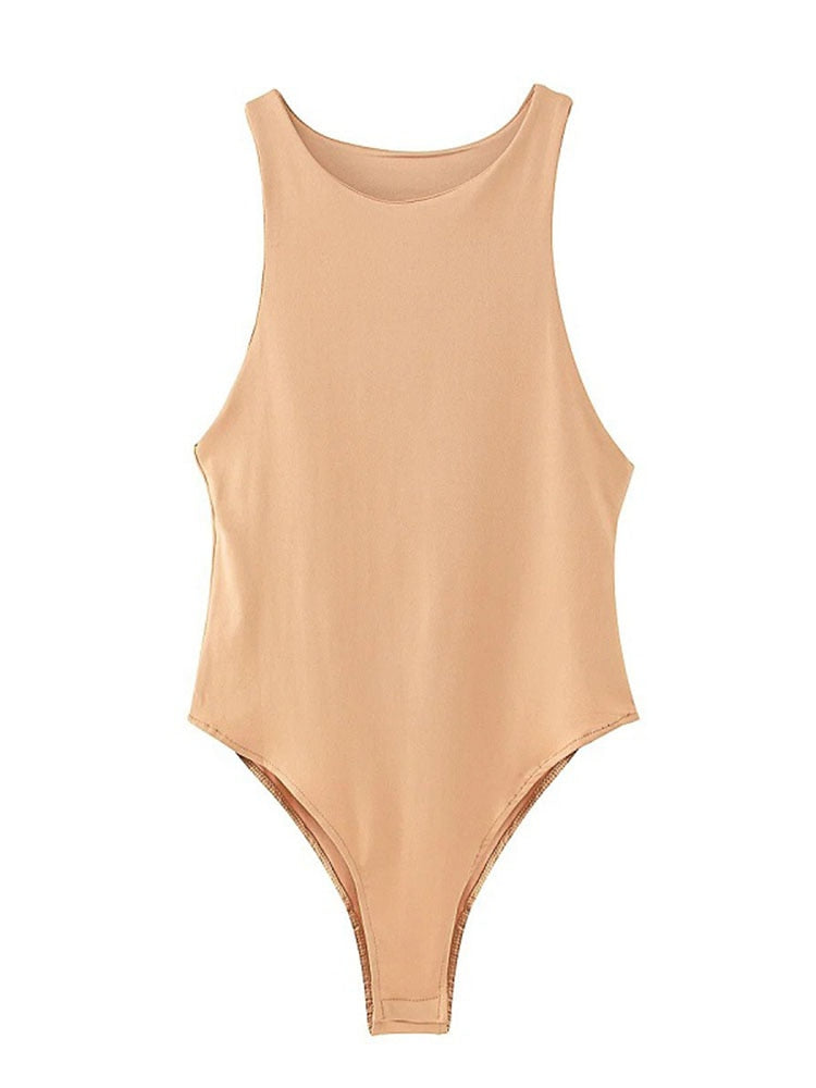 Bodysuits Ajustados para Mujer en Colores Sólidos