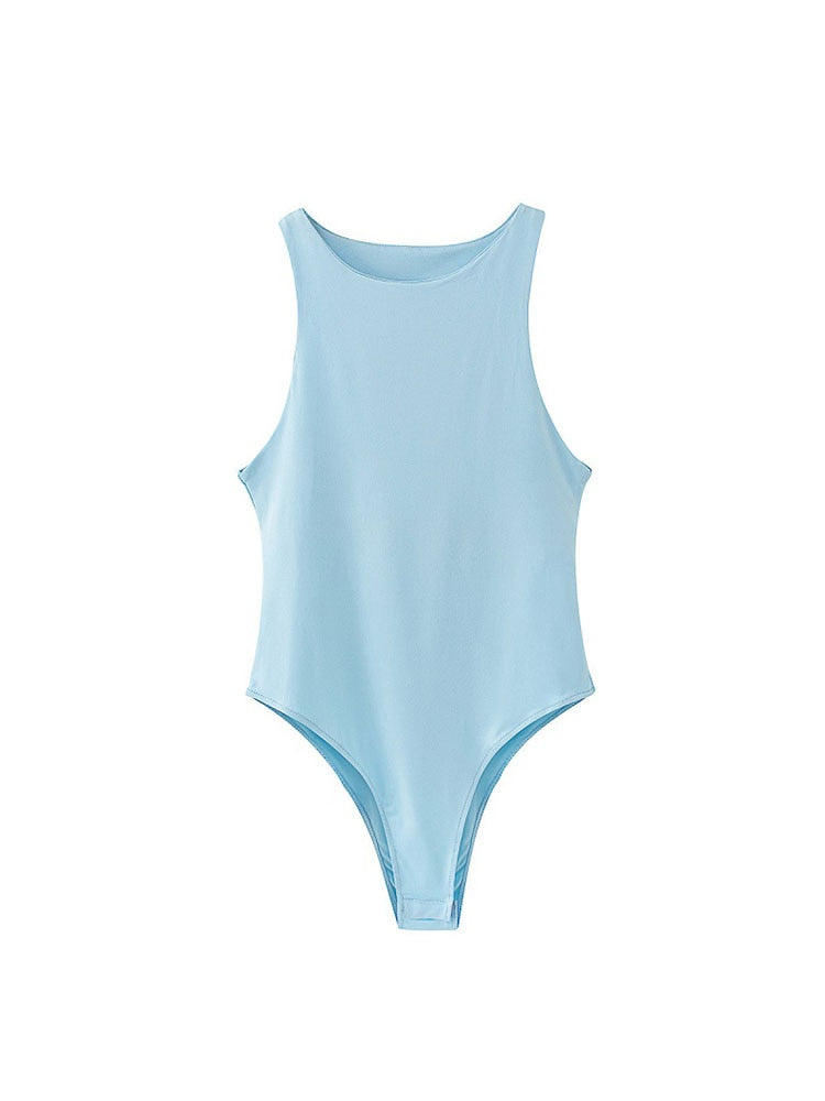 Bodysuits Ajustados para Mujer en Colores Sólidos