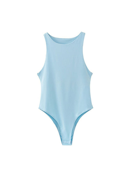 Bodysuits Ajustados para Mujer en Colores Sólidos