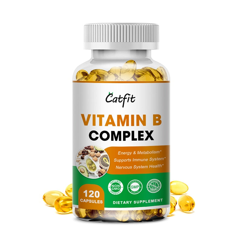 Cápsulas de Vitamina B B1 B2 B3 B5 B6 B7 B9 B12