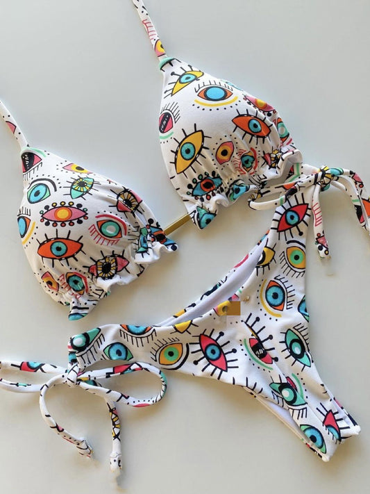 Women's Swimsuit with Turkish Eye Design